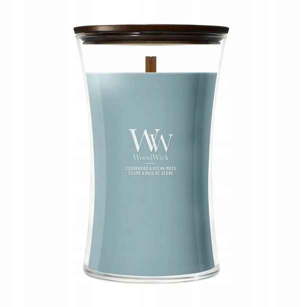 Velká svíčka Cedarwood & Ocean Moss WoodWick