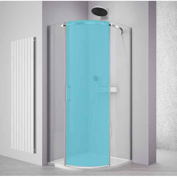Polysan THRON KOMPONENT čtvrtkruhová sprchová zástěna 900x900mm, čiré sklo, pravá