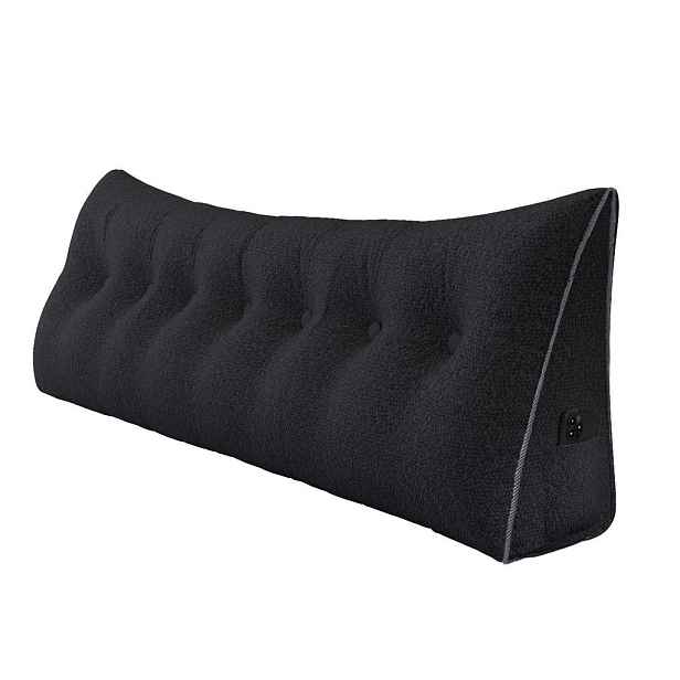 Vercart ZÁDOVÝ POLŠTÁŘ plyš Černý 200 cm