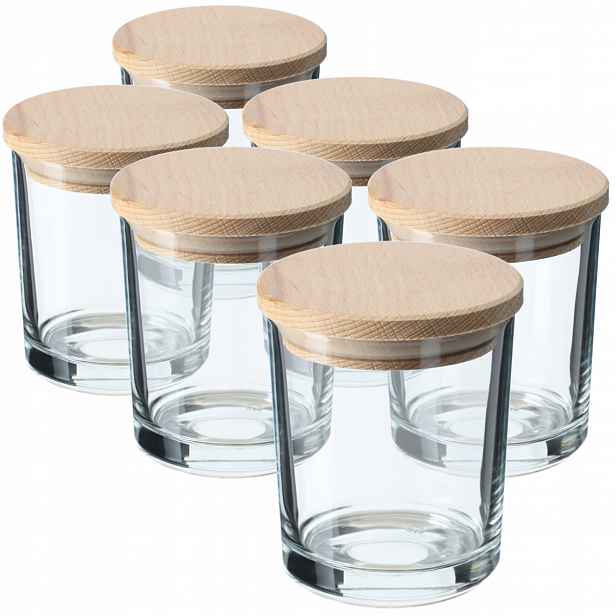6 x Skleněná Nádoba 245 ml Na Koření Zavařovací Sklenice
