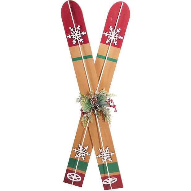 Dekorativní lyže 116 cm, zimní dekorace do interiéru