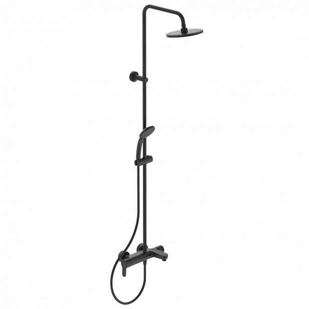 Ideal Standard Cerafine O - Sprchový set s vanovou baterií, průměr 20 cm, 1 proud, černá BC749XG