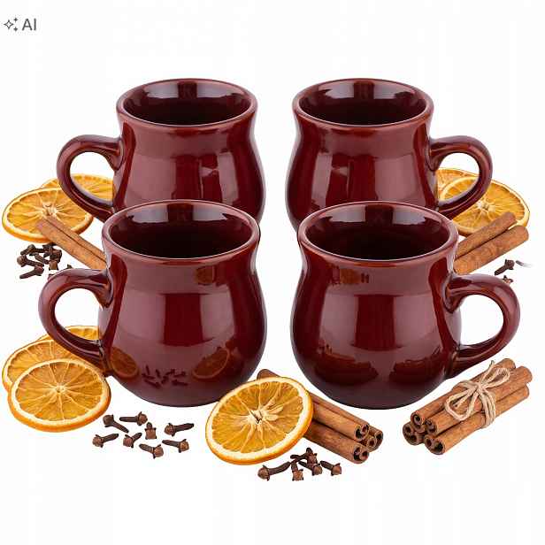 Keramické hrnky s ouškem na svařák vína a piva Altom Design 250 ml 4 ks