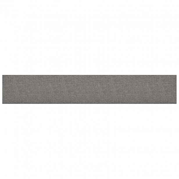 vidaXL Nástěnný čelník 12 ks 90 x 15 cm Světle šedá textil