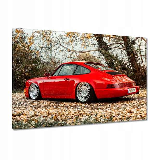 Obrazy 90x60 Červené Porsche Auto