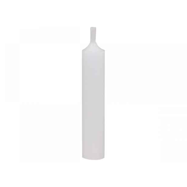 Bílá úzká krátká svíčka Short dinner white - Ø 2 *11cm / 4.5h Chic Antique