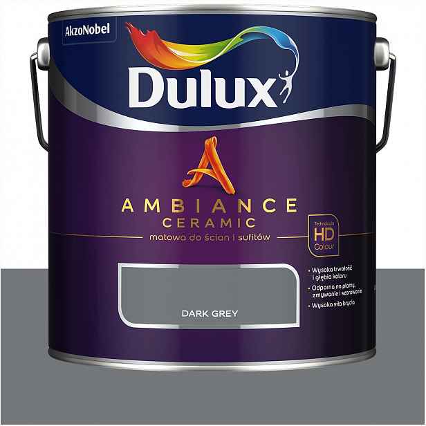 Dulux barva na stěny keramická Ambiance Ceramic Dark Grey 2,5L