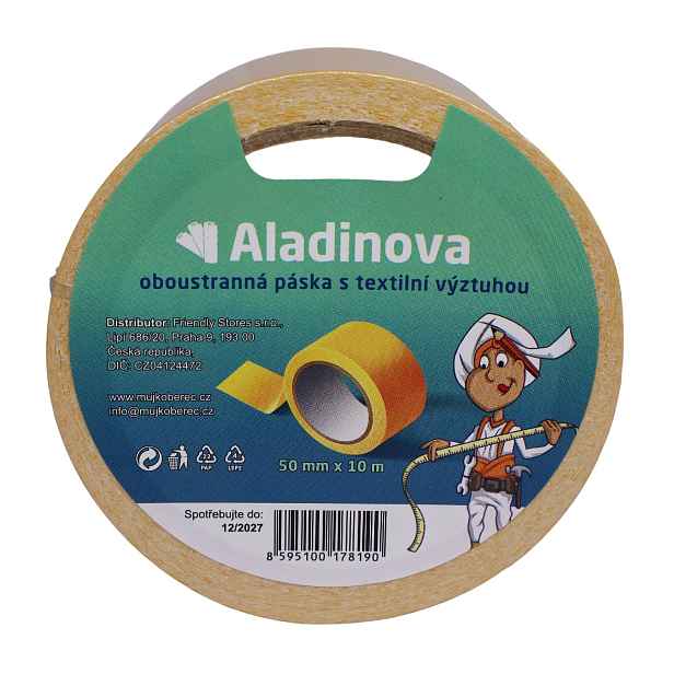 Oboustranná lepící kobercová páska 10m - Balení: Šířka 5 cm, návin 10 metrů AladinWorld Expres