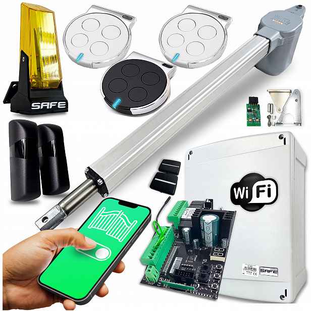 Set Pohon Pro Jednokřídlovou bránu 3,5 m 200 kg Wifi Automat lampa Safe