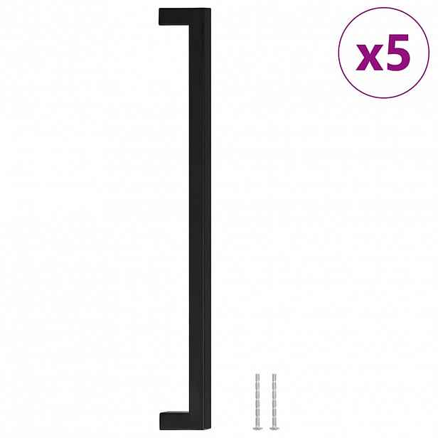 vidaXL Nábytkové úchytky 5 ks černé 320 mm nerezová ocel