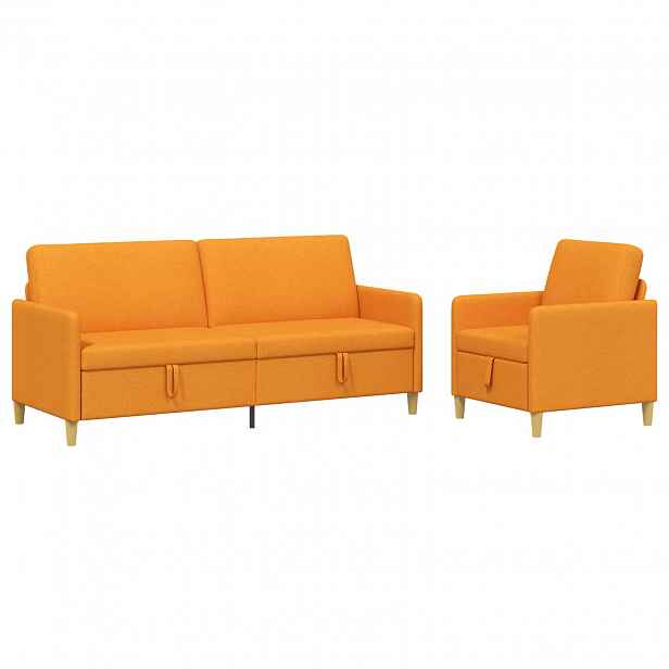 vidaXL Sedačka se storage 2 ks Tmavě žlutá Polyester