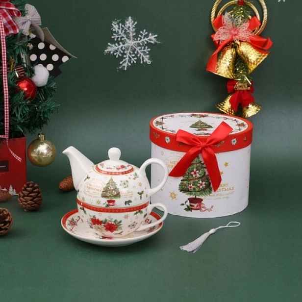 Vánoční džbán s šálek Tea for one džbán 300 ml šálek 200 ml