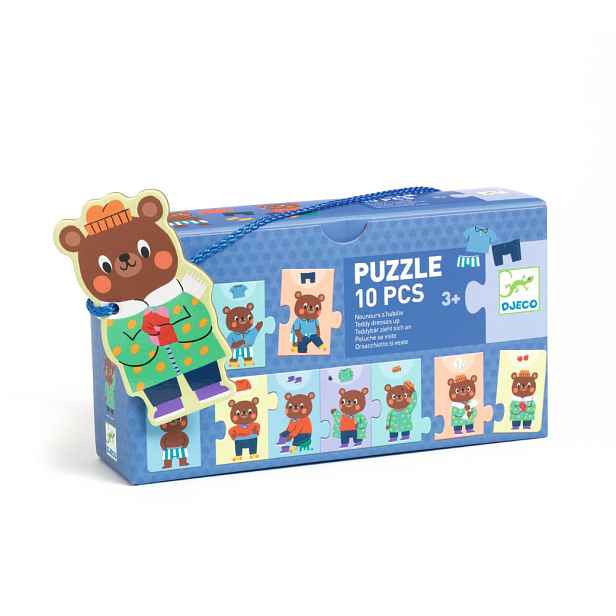 DJECO Puzzle Medvídek se obléká - 10pcs