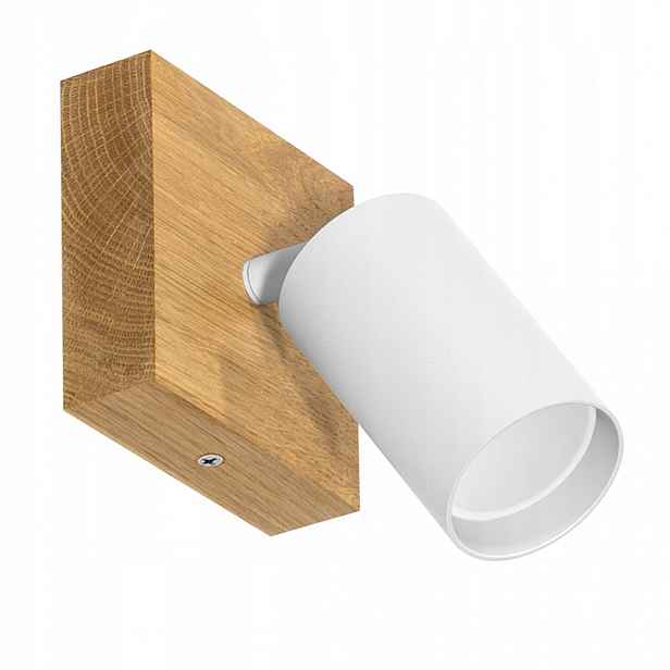 Nástěnná Led lampa stropní svítidlo Dubová Bílá Modern 10 cm GU10 Pohyblivá Nástěnný