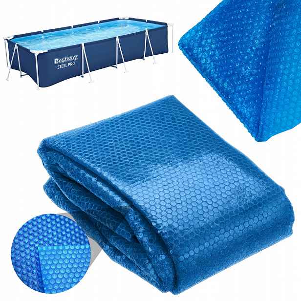 Silná krycí plachta topná podložka do bazénu Bestway Steel Pro 400 x 211 cm
