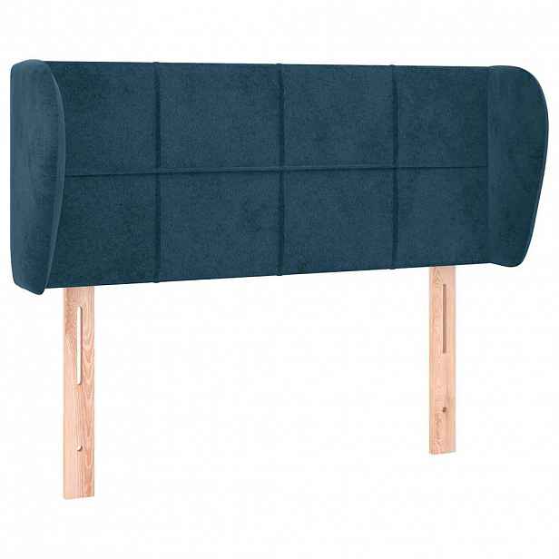 vidaXL Čelo postele typu ušák tmavě modré 103x23x78/88 cm samet