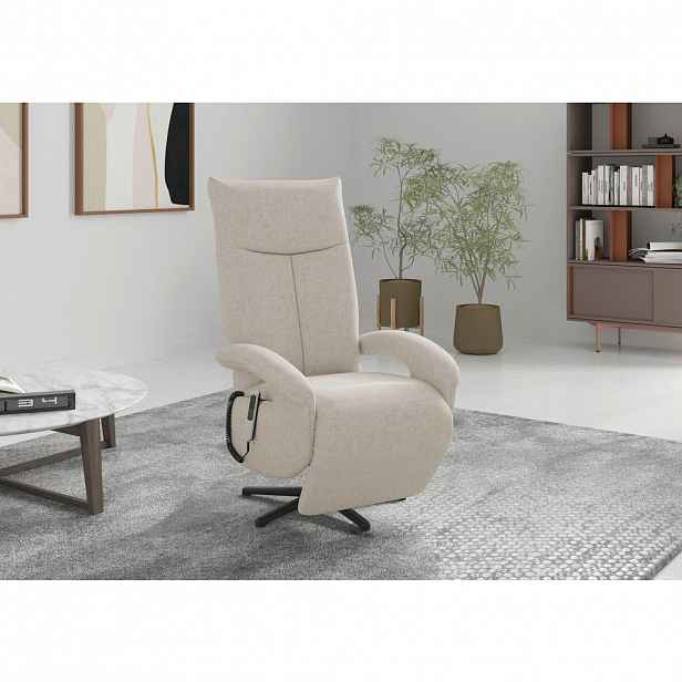 Sit & More RELAXAČNÍ KŘESLO, textil, krémová