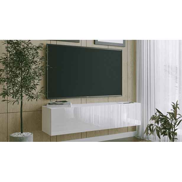ArtExt Závěsný TV stolek JOY | 150 cm Barva: R3 bílý lesk