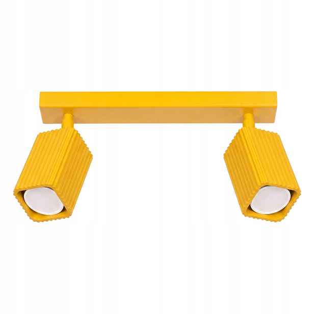 Sollux Lighting stropní svítidlo rayo žlutá 30 cm rýhovaná 2xGU10 10W
