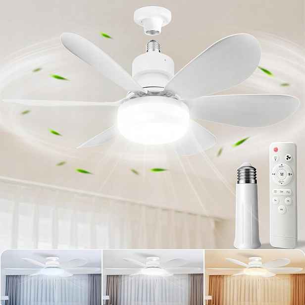 Stropní Ventilátor S Led Světlem 2V1 3000K-6000K Regulace