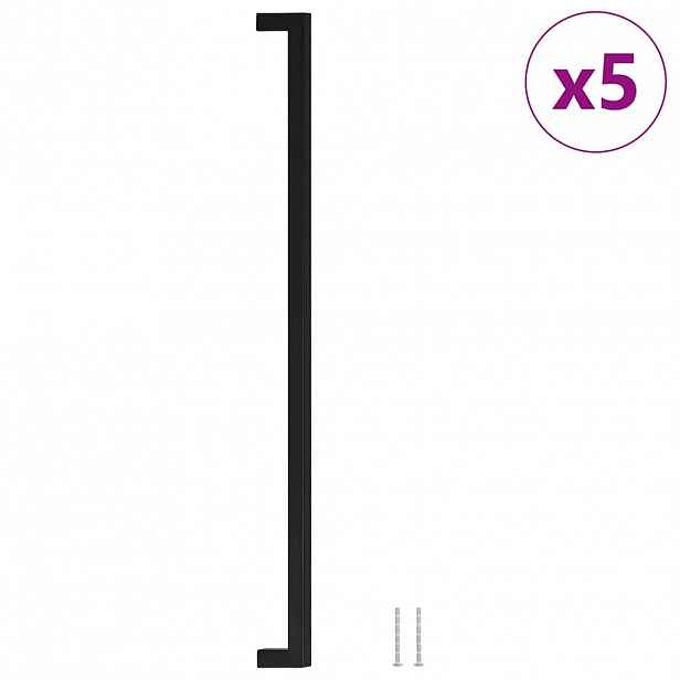 vidaXL Nábytkové úchytky 5 ks černé 480 mm nerezová ocel