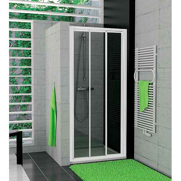 SanSwiss TOPS3 0700 04 07 Sprchové dveře třídílné 70 cm, bílá/sklo