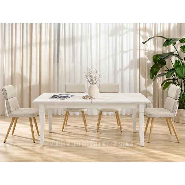Rozkládací jídelní stůl 200(500)x100 SALIM - bílý