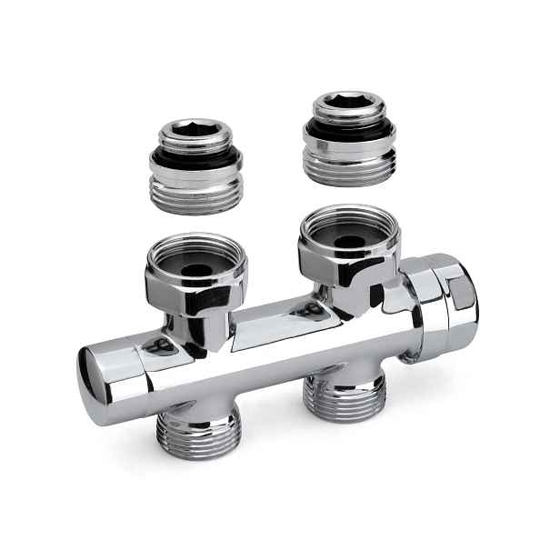 Termostatický H-ventil 1/2"x3/4" EK přímý, chrom