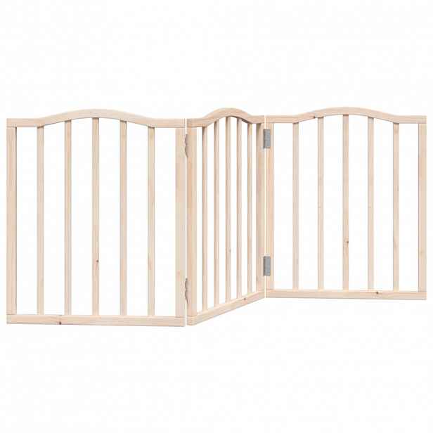 vidaXL Zábrana pro psy skládací 3 panely 150 cm topolové dřevo