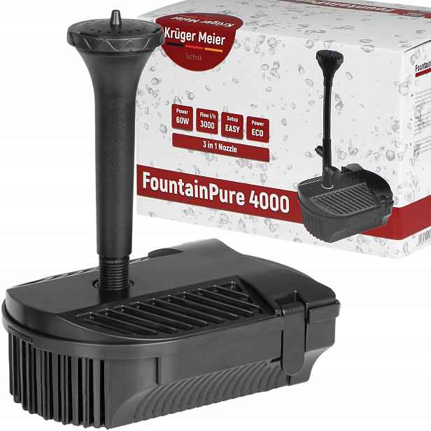 Filtrační set pro jezírko 3v1 s čerpadlem 3000 l/h, 60 W, vodopád, FountainPure