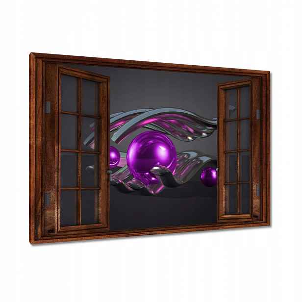 Obrazy 90x60 Fialové koule