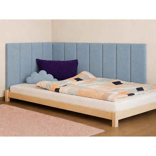 Rovný čalouněný panel na zeď PLYŠ Zvolte barvu: Cihlová, Zvolte rozměr: 20x60 cm, Uchycení na zeď: Bez uchycení (možnost použití lepidla)