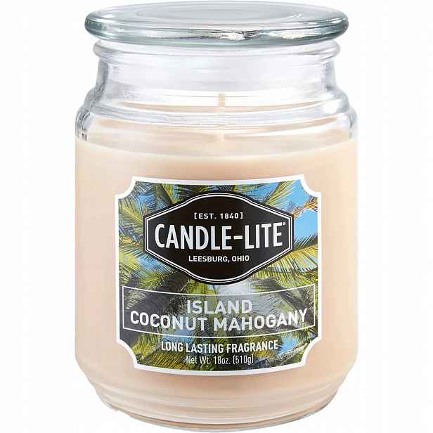 Velká svíčka Island Coconut Mahogany Candle-lite