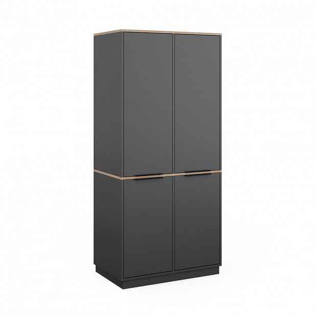 Vicco ŠATNÍ SKŘÍŇ Betti Anthracite/Sonoma 82 x 179 cm se 4 dvířky
