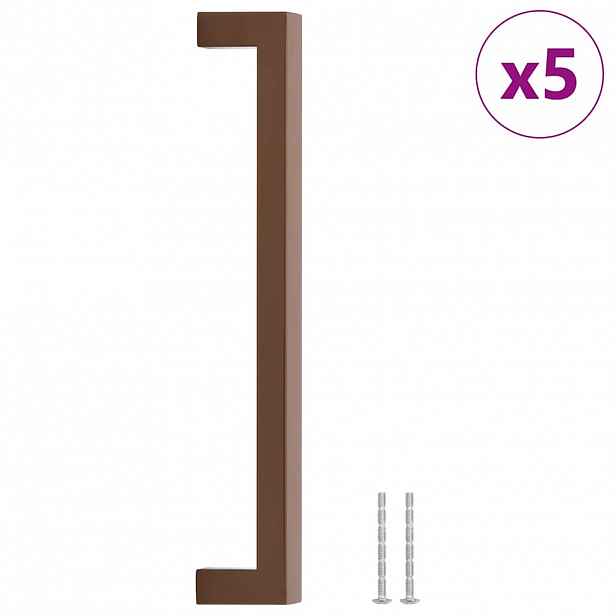 vidaXL Nábytkové úchytky 5 ks bronzové 224 mm nerezová ocel