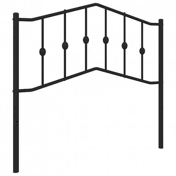 vidaXL Kovové náhradní čelo postele černé 100 cm