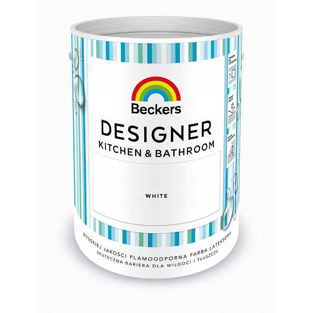 Beckers Designer Kitchen & Bathroom White 5L Bílá Barva Kuchyň Koupelna