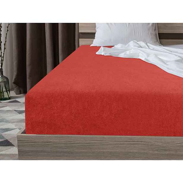 Froté prostěradlo EXCLUSIVE červené 90 x 200 cm