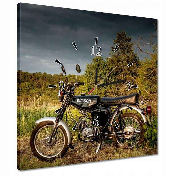 Hodiny 40x40 Černé Simson