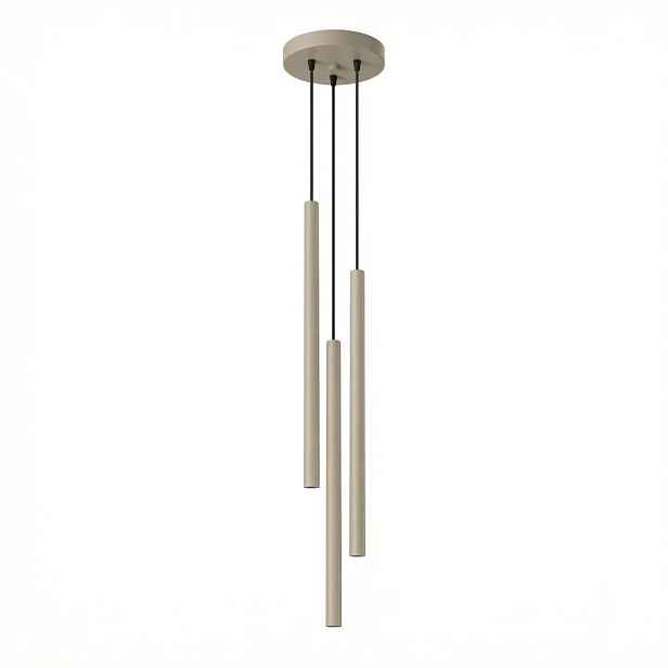 Závěsná lampa 3 tuby tenká Zwis Dlouhá lampa Pastelo 3P taupe Sollux