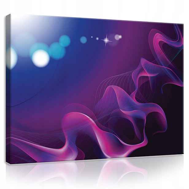 Obraz 100x75 Abstrakce vlny světlo lesk gradient pohyb fialová