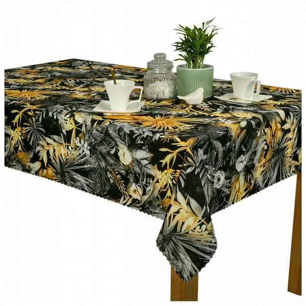 Skvrnitý ubrus Minos U3 Zlaté listy 130 x 210 cm