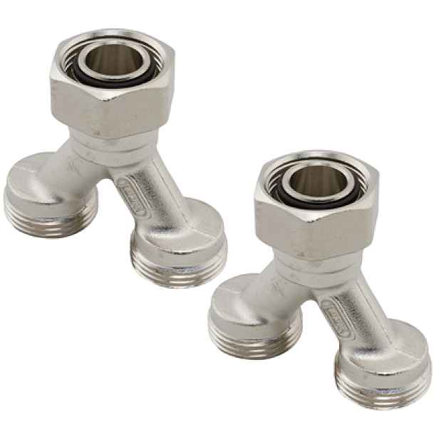 Svěrné šroubení rozdvojené Uponor 2×G3/4"-3/4"Euro (2ks/sada.) 1005675
