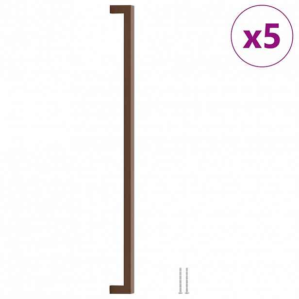 vidaXL Nábytkové úchytky 5 ks bronzové 480 mm nerezová ocel