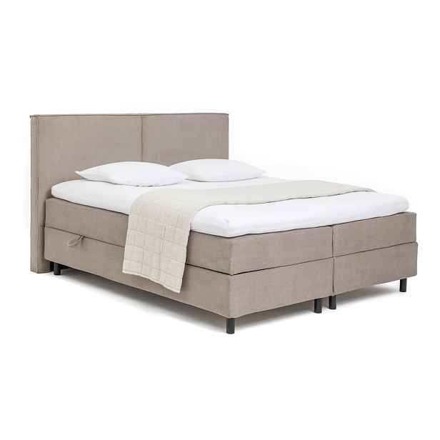 Boxspring postel taupe s úložným prostorem 160x200 cm Elva Bold – Bonami Selection