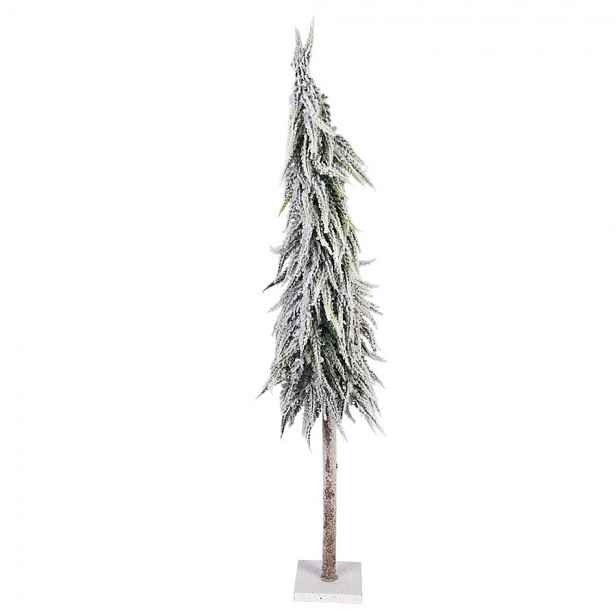Elegantní zasněžený jehličnan na podstavci – Dotek zimní magie - Ø 15*80 cm Clayre & Eef