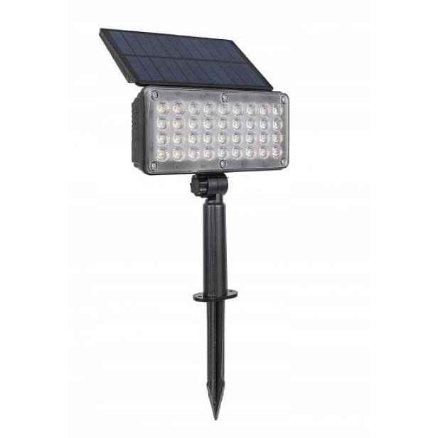Solární zapichovací lampa 5W 3000K Nastavitelná Akumulátor 2000 mAh Režim 25% 100%