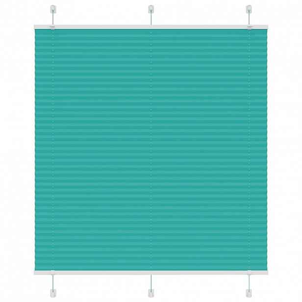 vidaXL Plisovaná roleta Benzínová zelená 115x150 cm Šířka látky