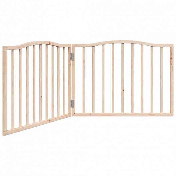 vidaXL Zábrana pro psy skládací 2 panely 160 cm topolové dřevo