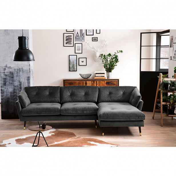 MID.YOU ROHOVÁ SEDAČKA, textil, antracitová